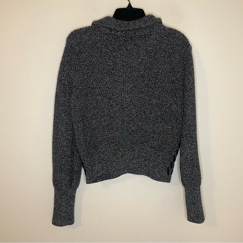 Athleta Swissvale Bomber Sweater Cardigan Black - Picture 3 of 6